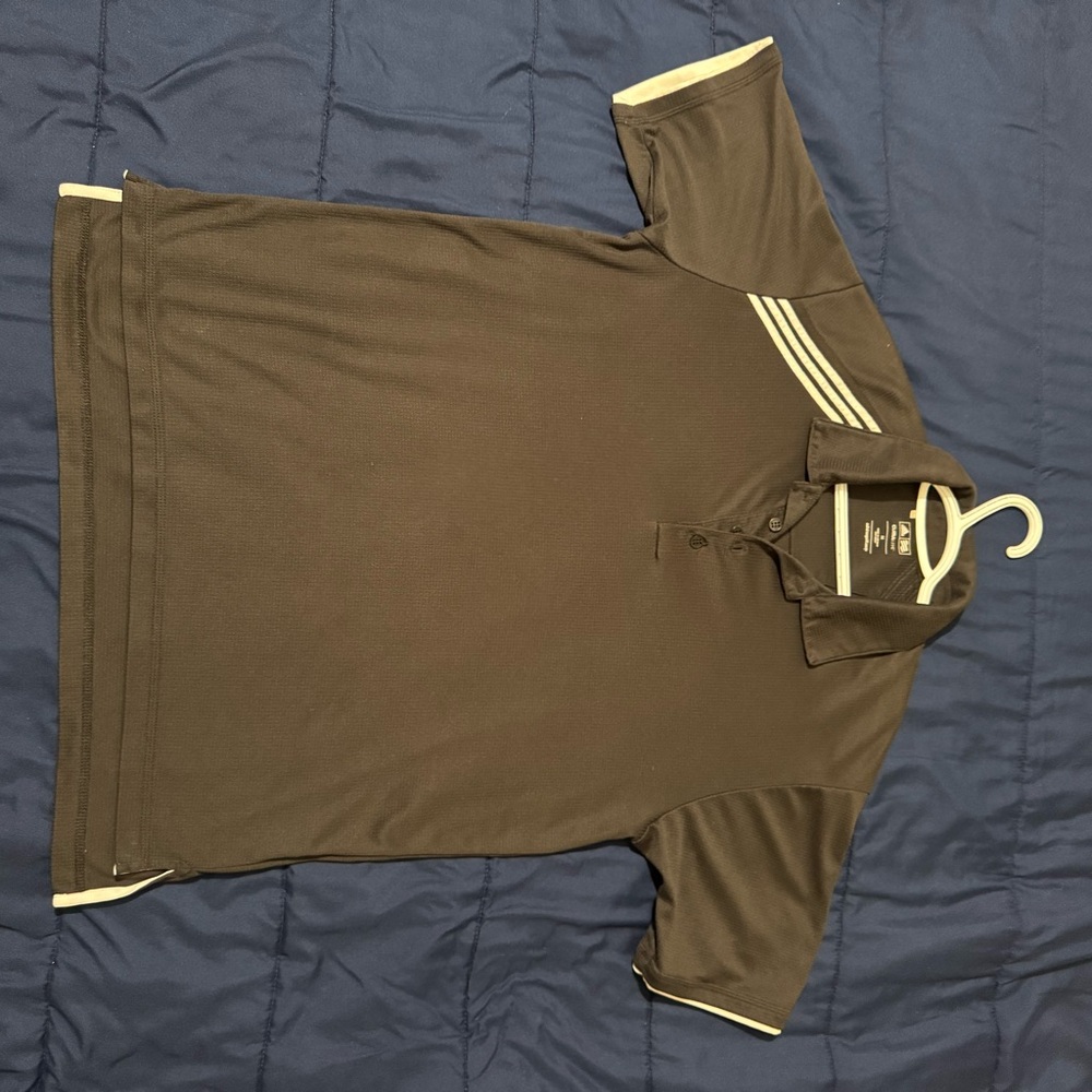 Black Polo Shirt with White Accents